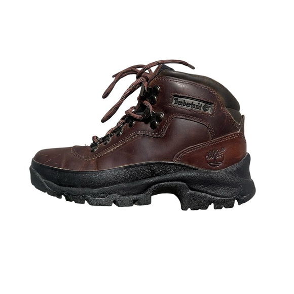 Timberland Women’s Trail Performance  Brown Leather hiking Boots Size 7 - Picture 1 of 12